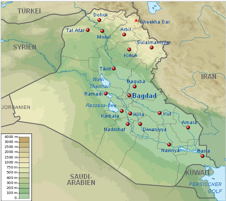 Irak-Landkarte